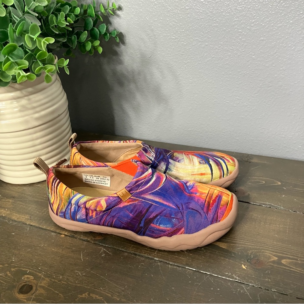 Uin Shoes 8 Women’s Color Brush Toledo Art To West Wearable Art Hippie